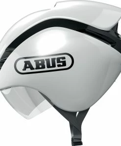 Abus Shiny White GameChanger TRI Cykelhjelm