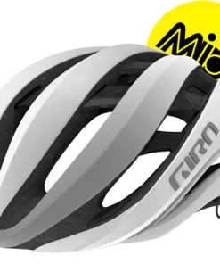 Giro Aether Mips Cykelhjelm, Mat Hvid/sølv
