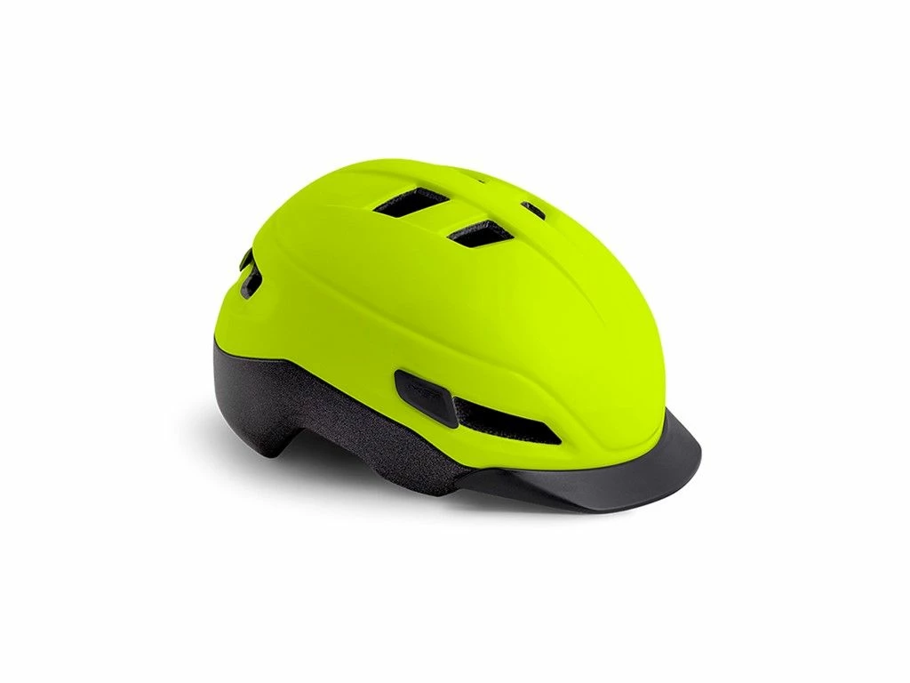 MET Cykelhjelm Urban Grancorso - Safety Yellow/Matt/Reflective 1 MET Cykelhjelm Urban Grancorso - Safety Yellow/Matt/Reflective